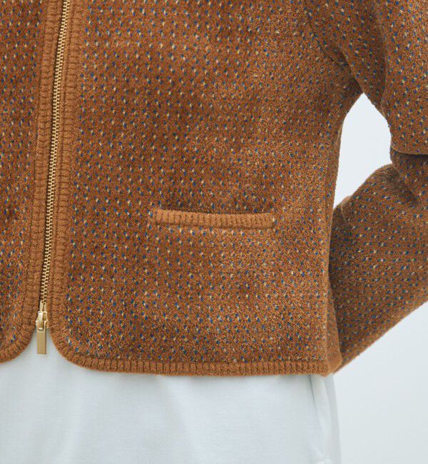 MACPHEE「シェニールジャカード ジップアップカーディガン」|カーディガン|