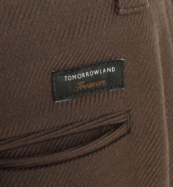 TOMORROWLAND MENS「ウールギャバジン ノープリーツバレルパンツ」|スラックス|