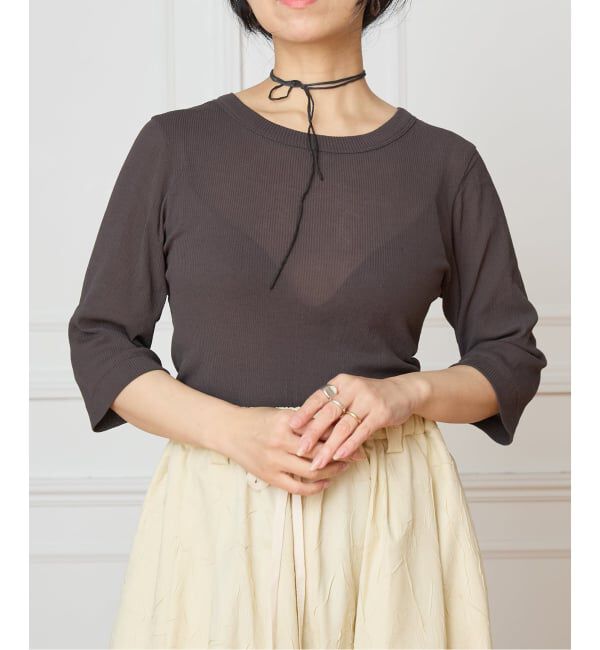 IENA LA BOUCLE「《予約》TOURNON /トゥルノン HIGH TWIST RIB H/S プルオーバー 26SSCS031」|Tシャツ・カットソー|