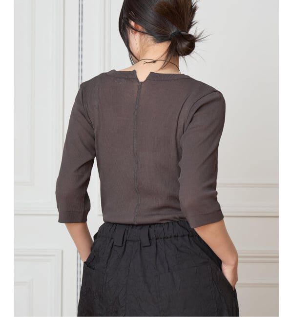 IENA LA BOUCLE「《予約》TOURNON /トゥルノン HIGH TWIST RIB H/S プルオーバー 26SSCS031」|Tシャツ・カットソー|