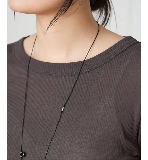 IENA LA BOUCLE「《予約》TOURNON /トゥルノン HIGH TWIST RIB H/S プルオーバー 26SSCS031」|Tシャツ・カットソー|