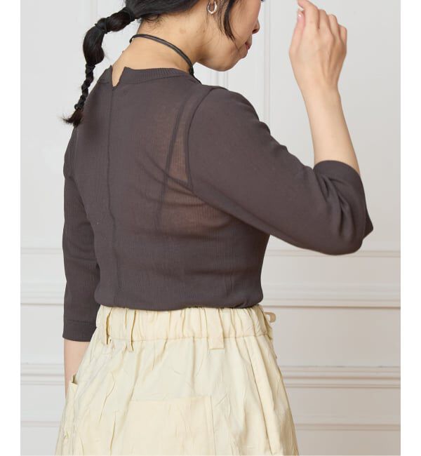 IENA LA BOUCLE「《予約》TOURNON /トゥルノン HIGH TWIST RIB H/S プルオーバー 26SSCS031」|Tシャツ・カットソー|