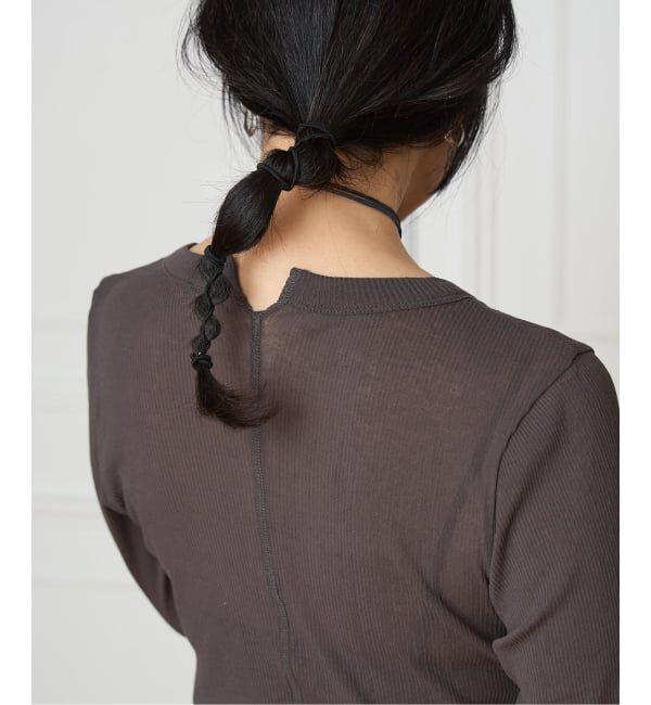 IENA LA BOUCLE「《予約》TOURNON /トゥルノン HIGH TWIST RIB H/S プルオーバー 26SSCS031」|Tシャツ・カットソー|