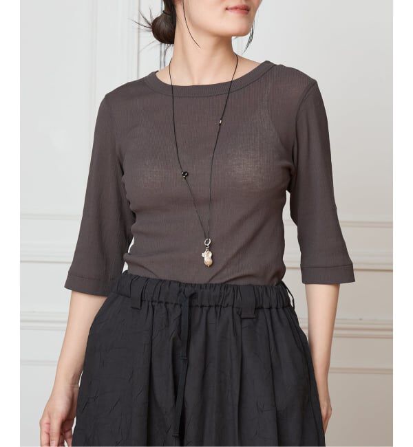 IENA LA BOUCLE「《予約》TOURNON /トゥルノン HIGH TWIST RIB H/S プルオーバー 26SSCS031」|Tシャツ・カットソー|