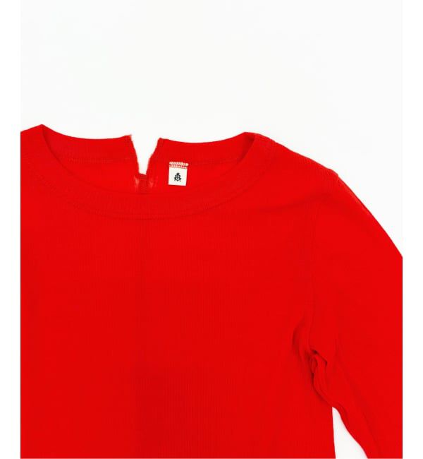 IENA LA BOUCLE「《予約》TOURNON /トゥルノン HIGH TWIST RIB H/S プルオーバー 26SSCS031」|Tシャツ・カットソー|レッド