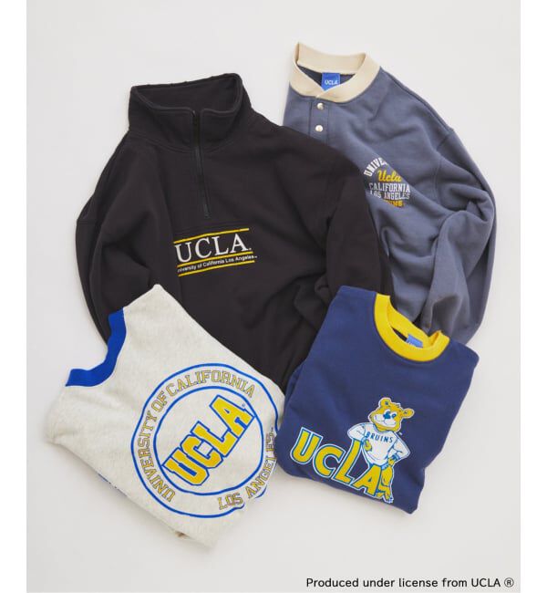 JOURNAL STANDARD relume「UCLA&times;relume ヴィンテージ加工スウェット/ハーフジップ・ヘンリー・クルー」|スウェット・ジャージ|