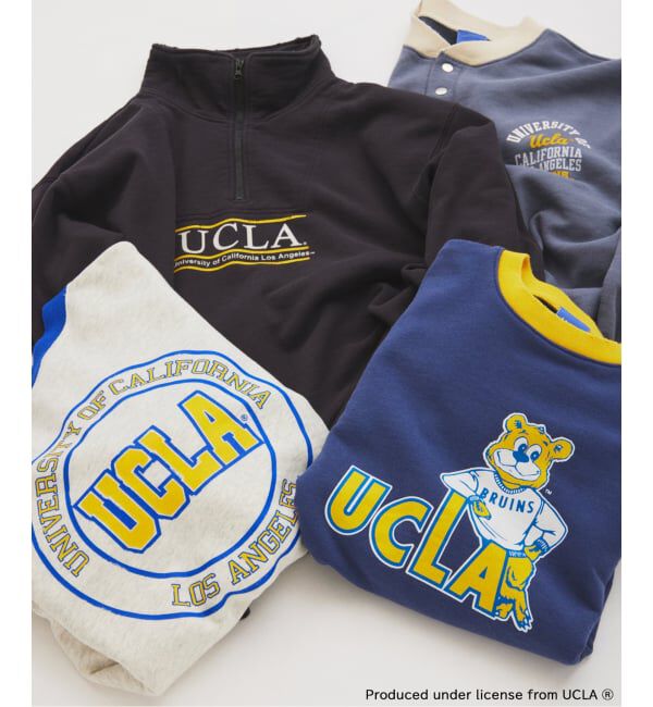 JOURNAL STANDARD relume「UCLA&times;relume ヴィンテージ加工スウェット/ハーフジップ・ヘンリー・クルー」|スウェット・ジャージ|