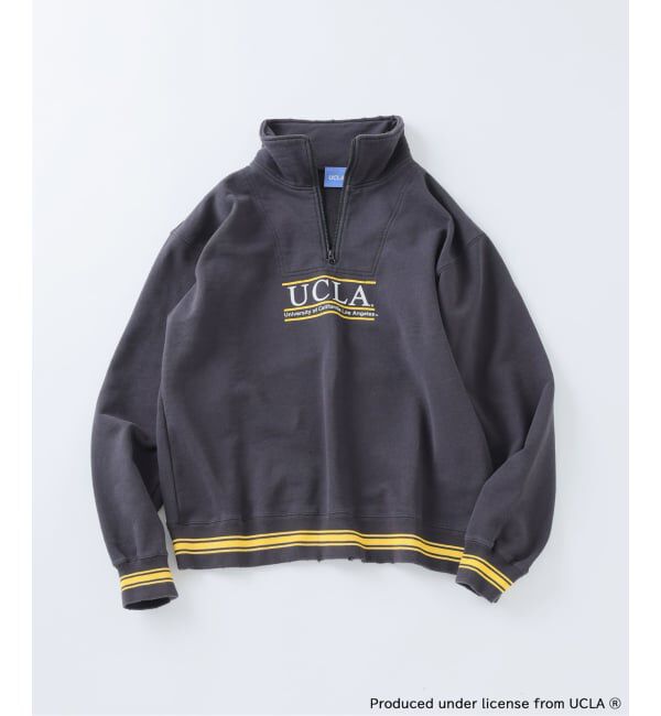 JOURNAL STANDARD relume「UCLA&times;relume ヴィンテージ加工スウェット/ハーフジップ・ヘンリー・クルー」|スウェット・ジャージ|
