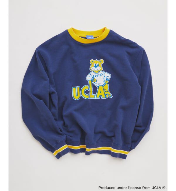 JOURNAL STANDARD relume「UCLA&times;relume ヴィンテージ加工スウェット/ハーフジップ・ヘンリー・クルー」|スウェット・ジャージ|ネイビー