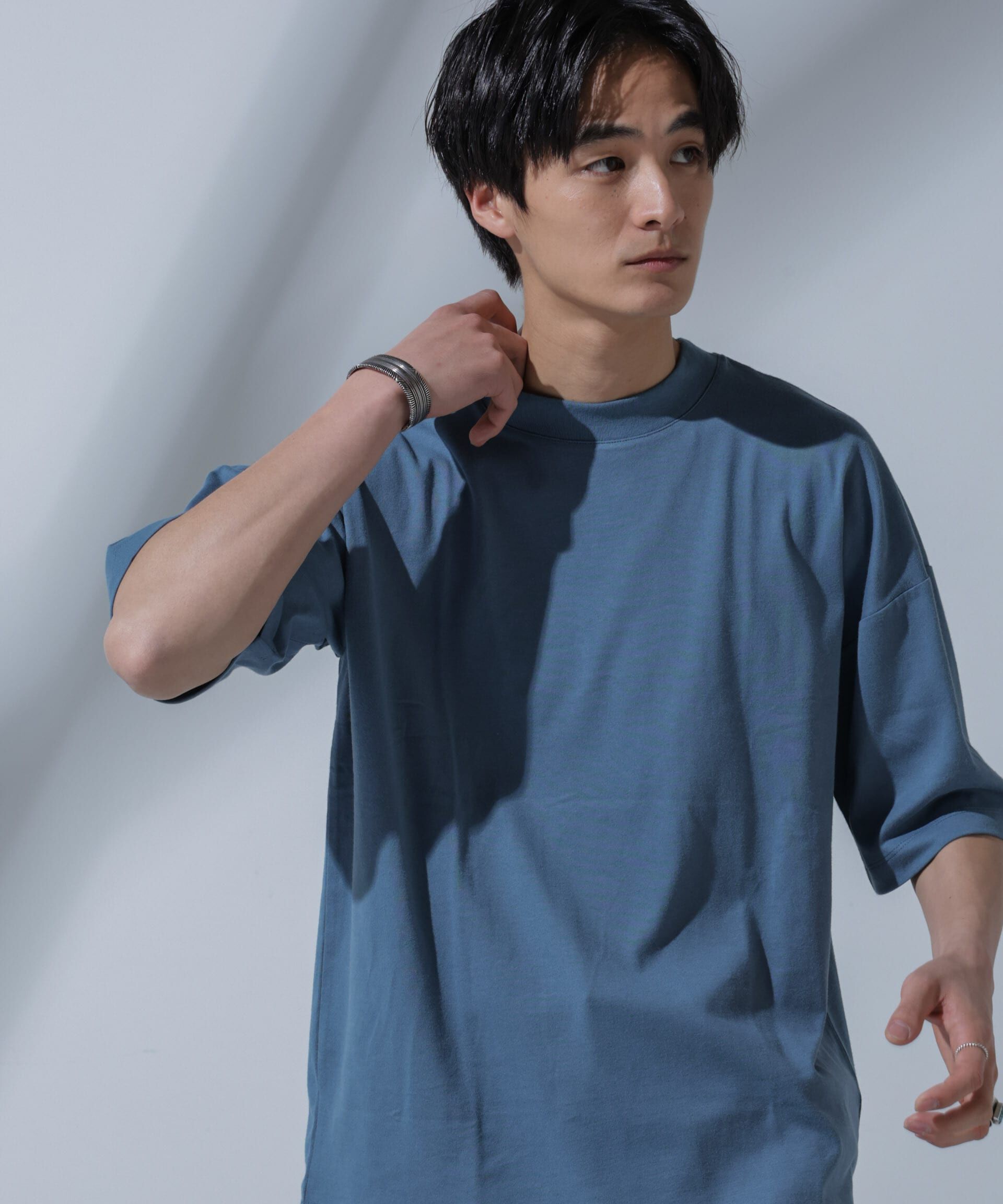 nano･universe「Anti Soaked(R)汗染み防止 クルーネックビッグT」|Tシャツ・カットソー|