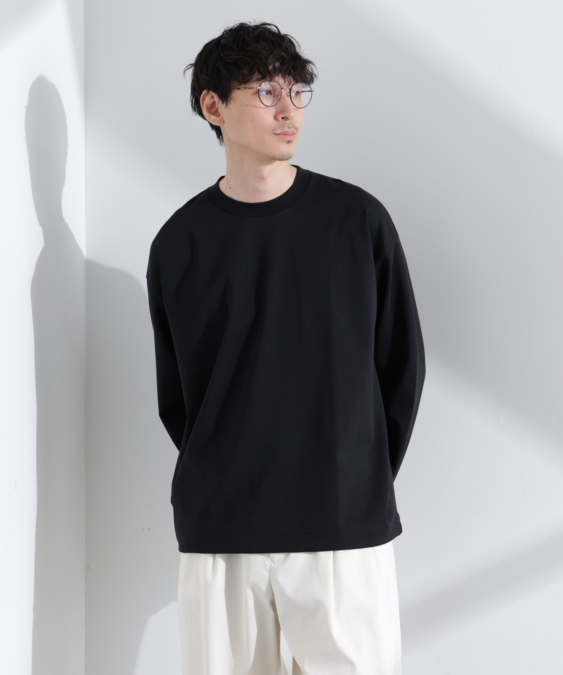 nano･universe「シルケットポンチロングスリーブバルーンTシャツ 長袖」|Tシャツ・カットソー|