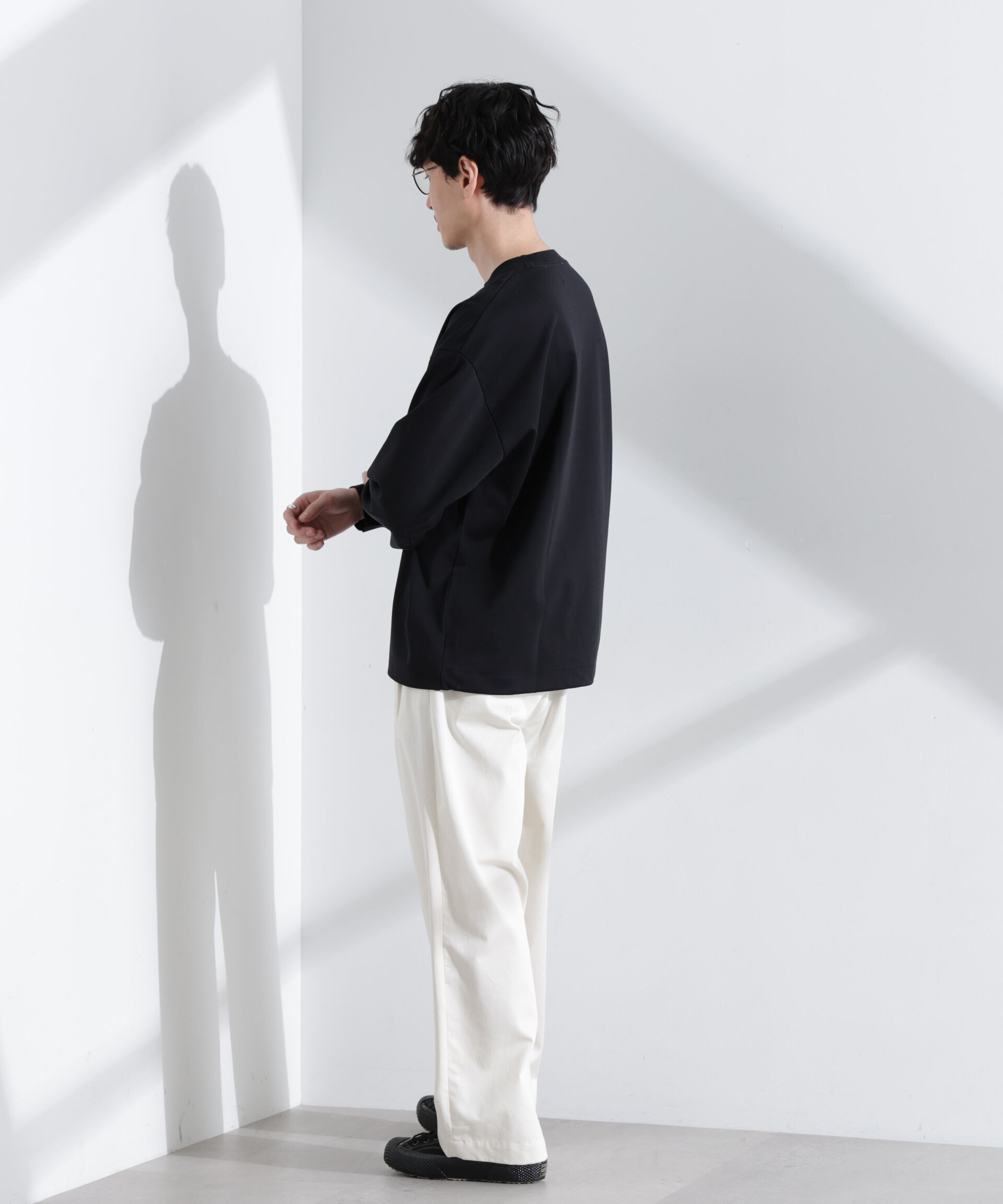 nano･universe「シルケットポンチロングスリーブバルーンTシャツ 長袖」|Tシャツ・カットソー|