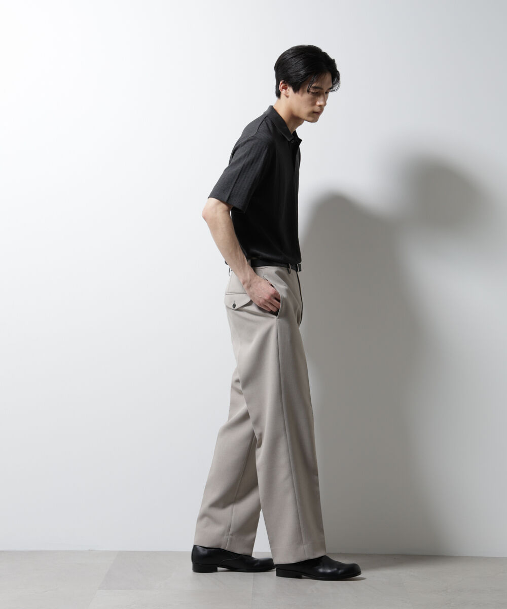 nano･universe「｢Damerino｣ヘリンボンポロシャツ/防シワ・吸水速乾・UVカット」|Tシャツ・カットソー|