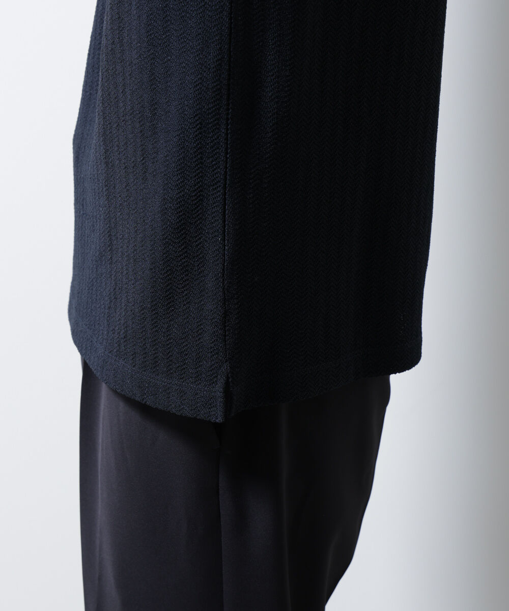 nano･universe「｢Damerino｣ヘリンボンポロシャツ/防シワ・吸水速乾・UVカット」|Tシャツ・カットソー|