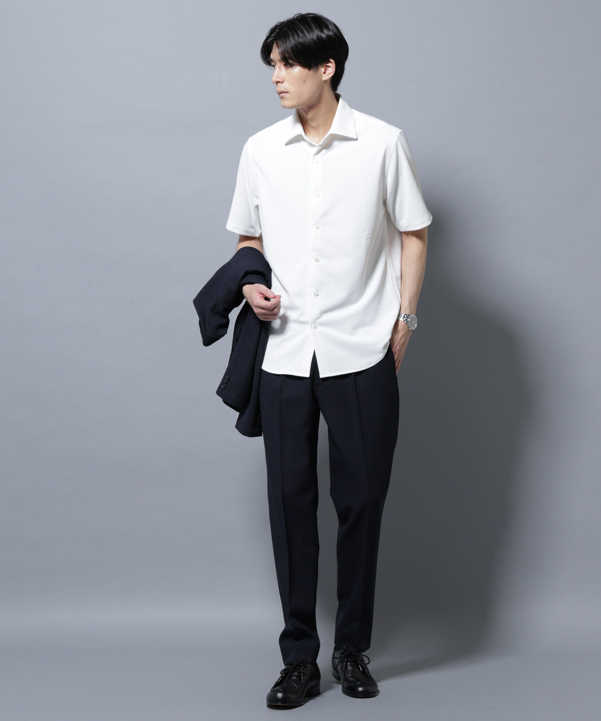 nano･universe「「N SHIRTS」 AERO FREEZE 鹿の子シャツ」|シャツ・ブラウス|