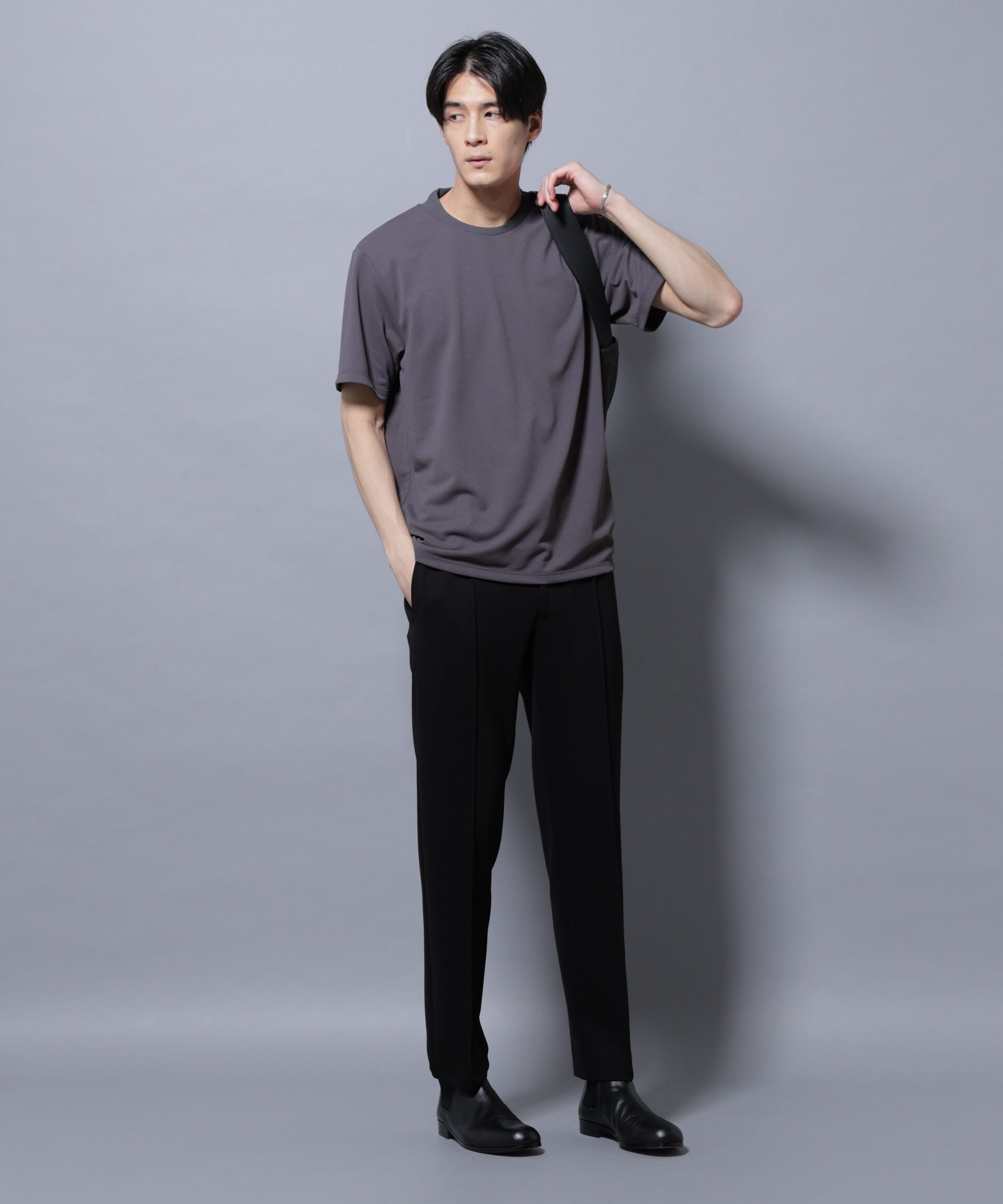 nano･universe「「モダンコンフォートシリーズ」スリムイージースラックス」|チノ|