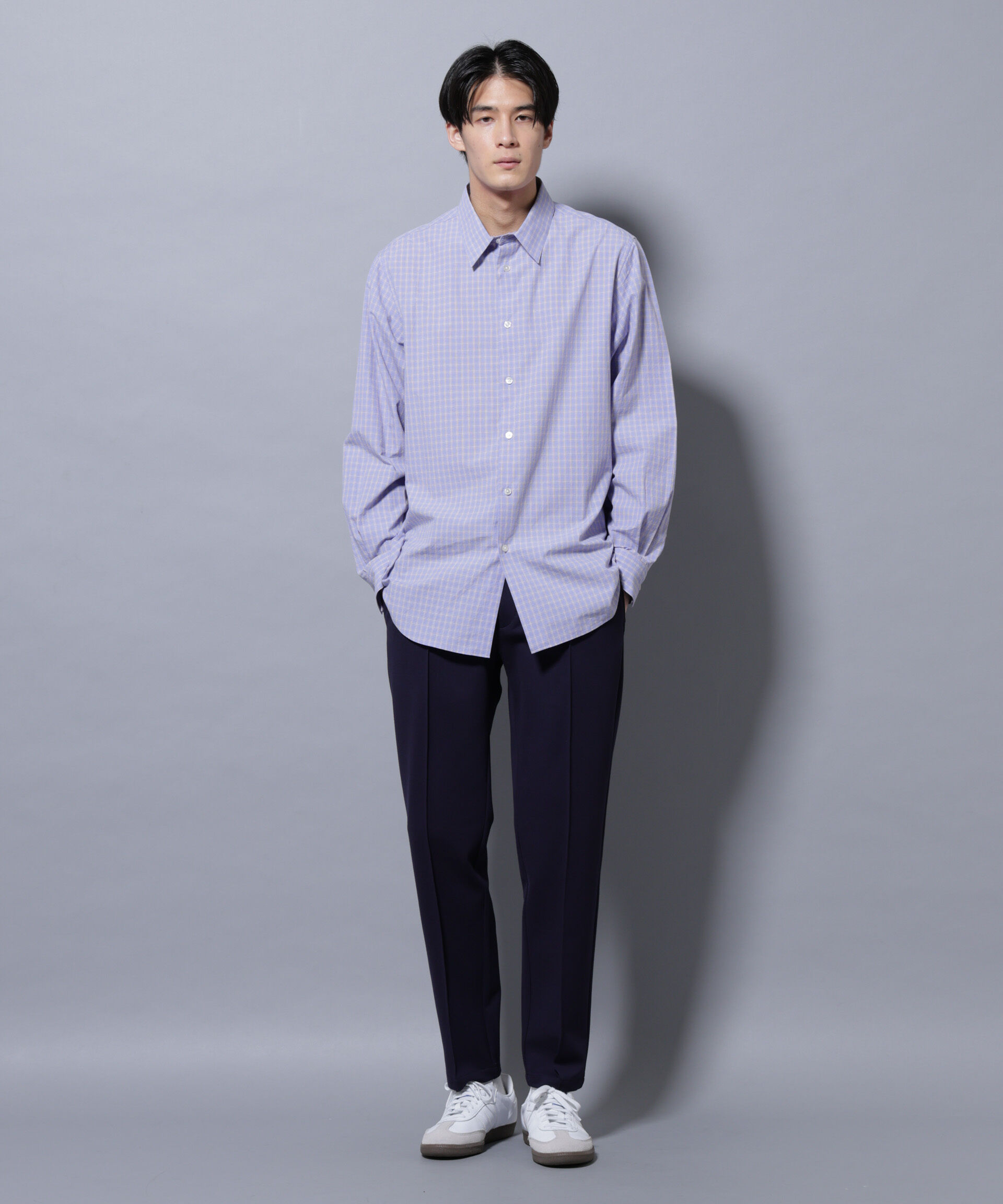 nano･universe「「モダンコンフォートシリーズ」スリムイージースラックス」|チノ|