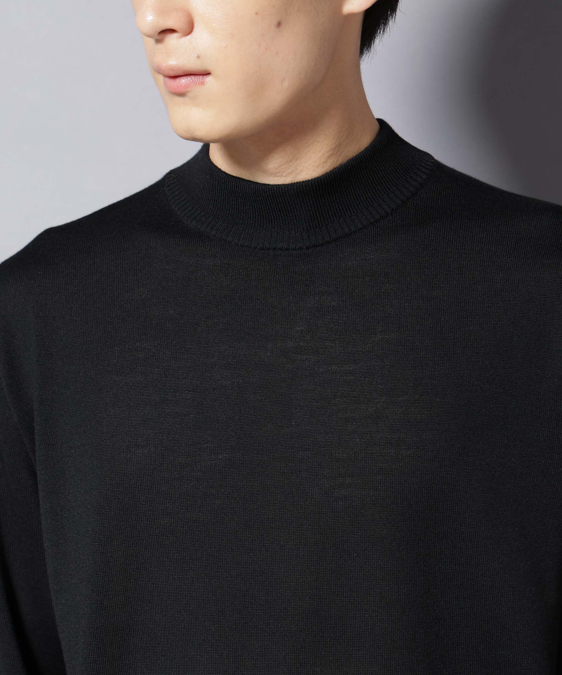 nano･universe「「毛玉レスニット」ファインゲージモックネック」|ニット・セーター|