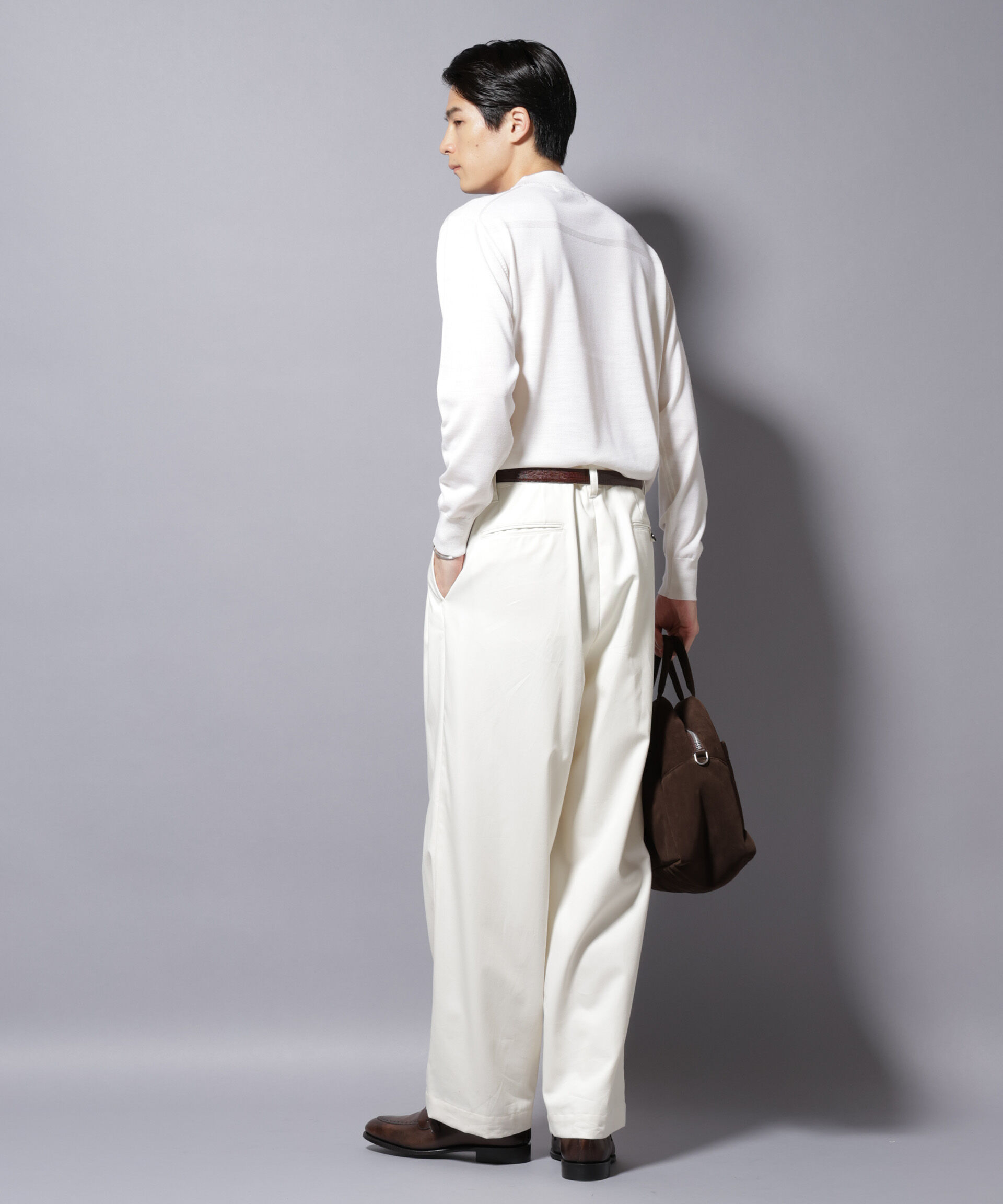 nano･universe「「毛玉レスニット」ファインゲージモックネック」|ニット・セーター|