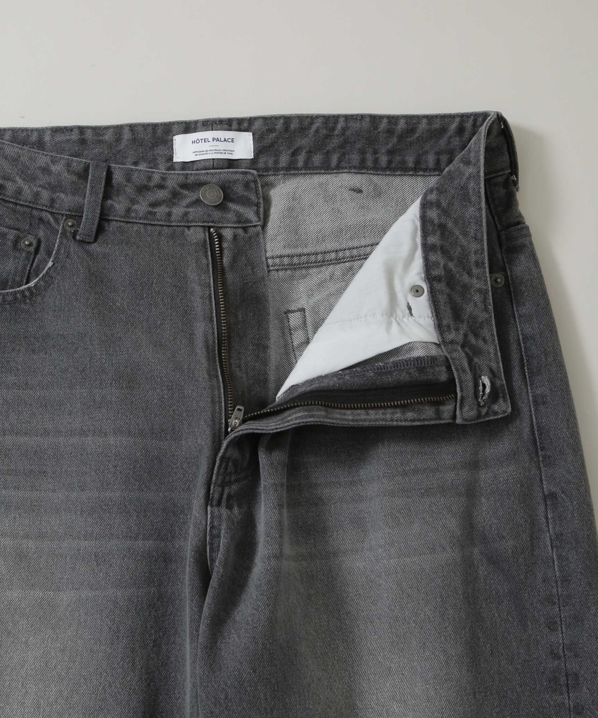 nano･universe「｢HOTEL PALACE｣ フェードデニム ルーズシルエットパンツ」|チノ|