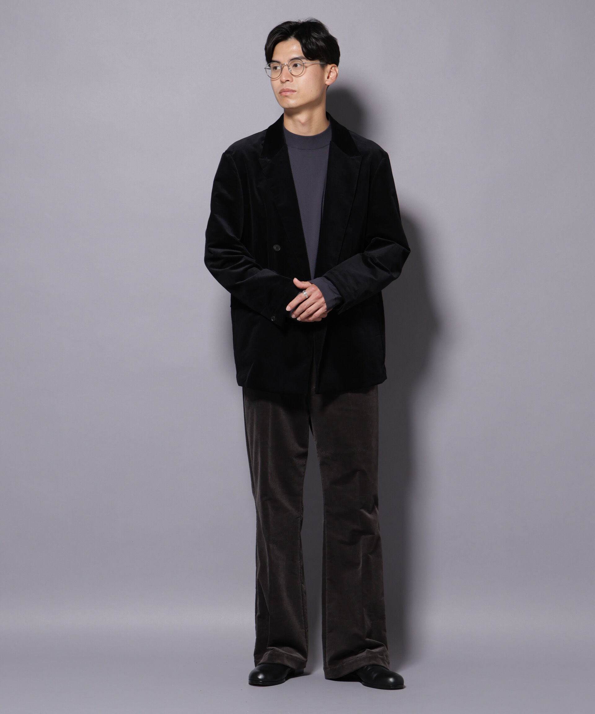 nano･universe「AIRコーデュロイ ダブルブレストジャケット/STRETCH（セットアップ可）」|テーラードジャケット|