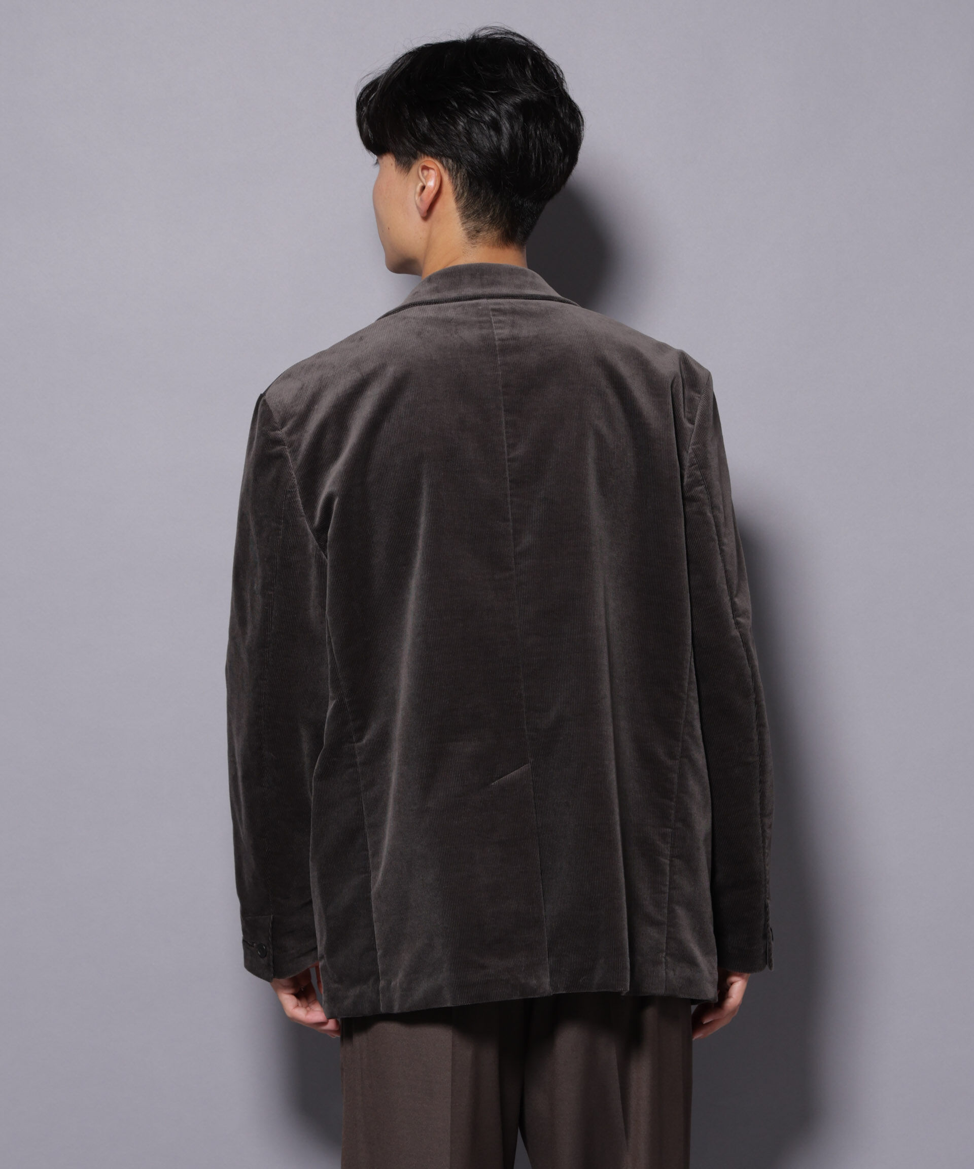 nano･universe「AIRコーデュロイ ダブルブレストジャケット/STRETCH（セットアップ可）」|テーラードジャケット|