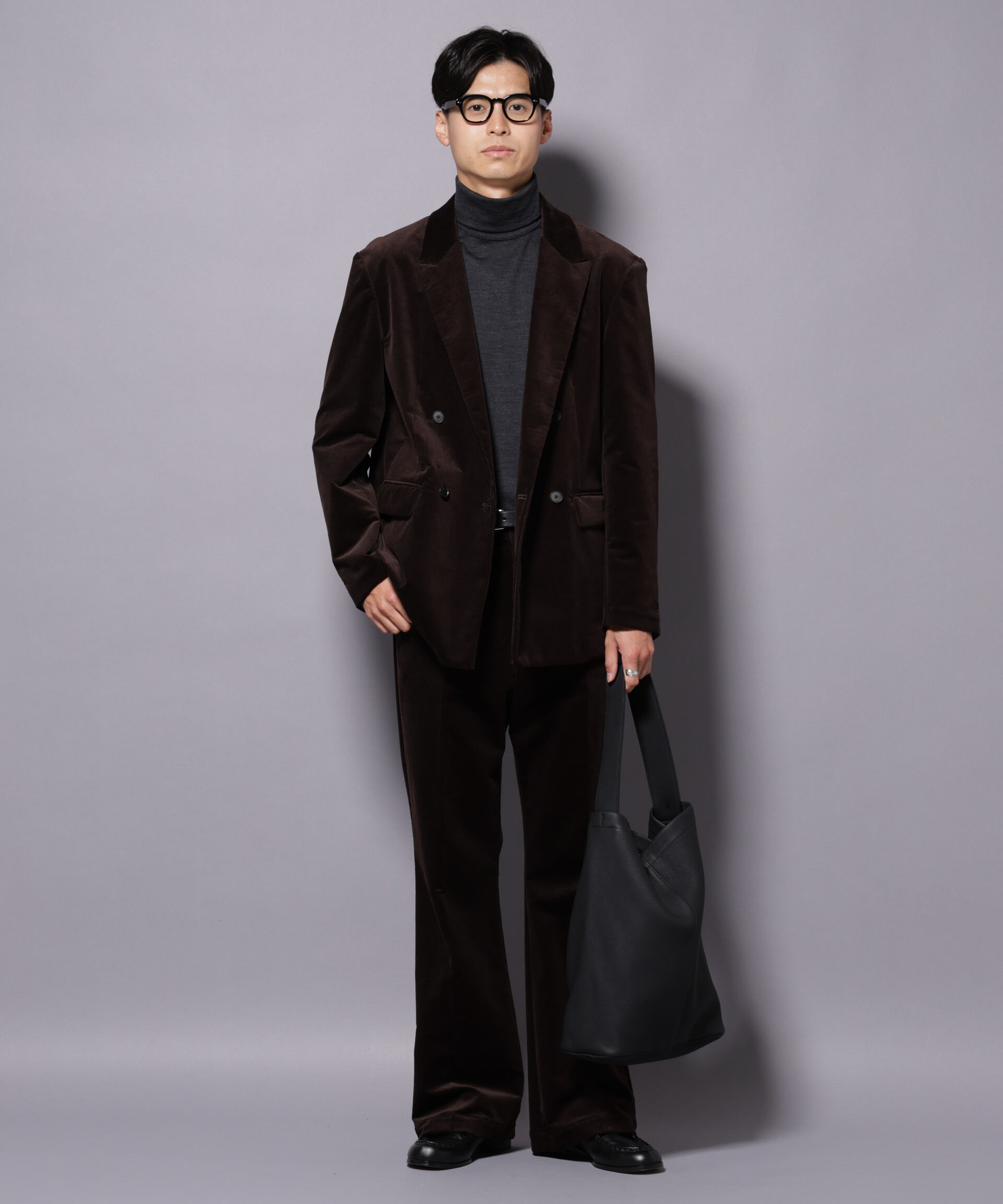 nano･universe「AIRコーデュロイ ダブルブレストジャケット/STRETCH（セットアップ可）」|テーラードジャケット|