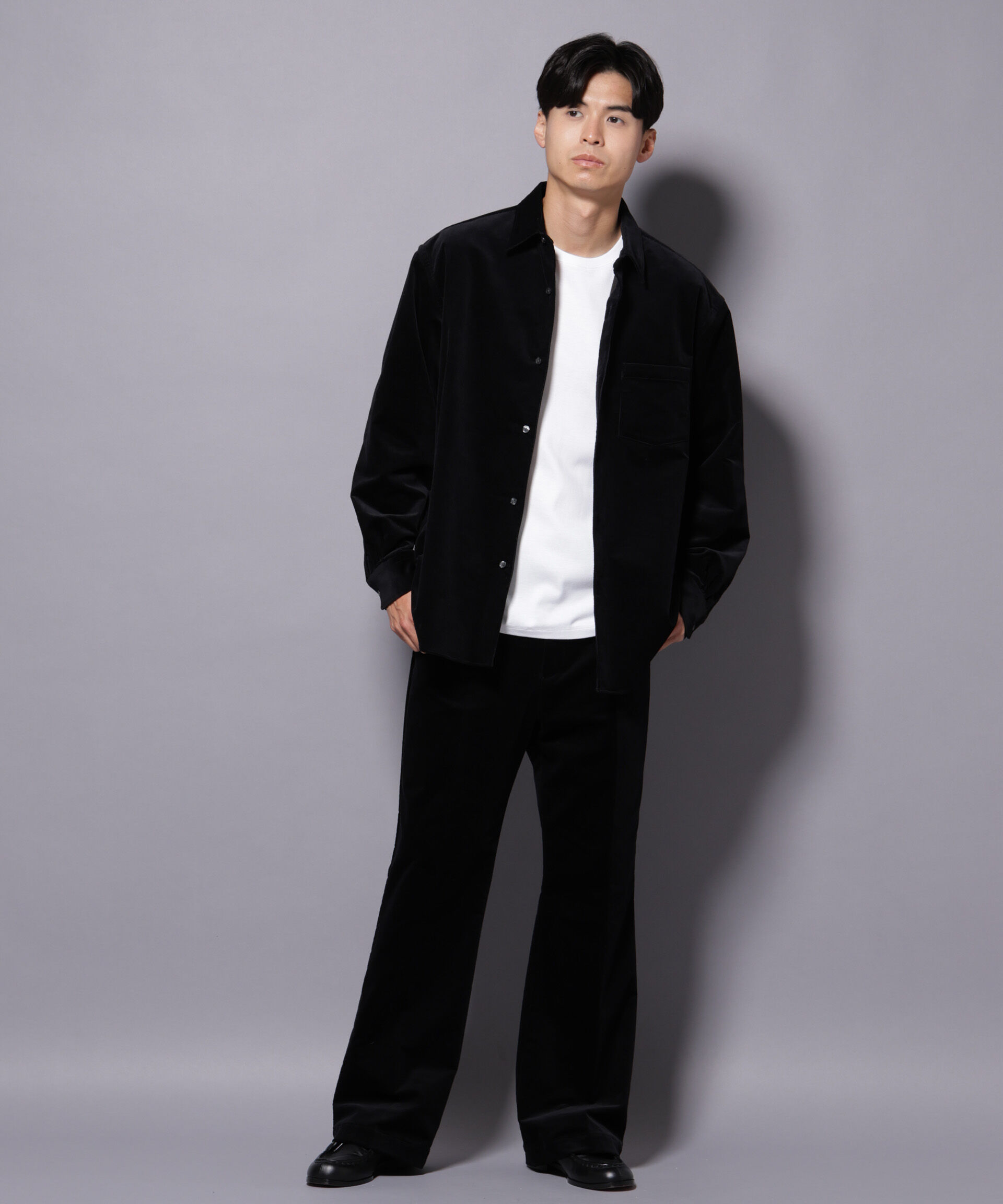 nano･universe「AIRコーデュロイ ライトフレアパンツ/STRETCH（セットアップ可）」|チノ|