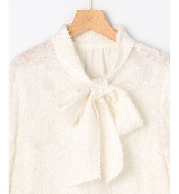 組曲「【KUMIKYOKU NAVY / 前後着用可】ヘアリーシフォン ブラウス」|シャツ・ブラウス|