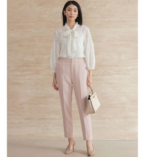 組曲「【KUMIKYOKU NAVY / 前後着用可】ヘアリーシフォン ブラウス」|シャツ・ブラウス|