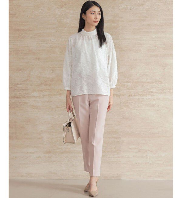 組曲「【KUMIKYOKU NAVY / 前後着用可】ヘアリーシフォン ブラウス」|シャツ・ブラウス|