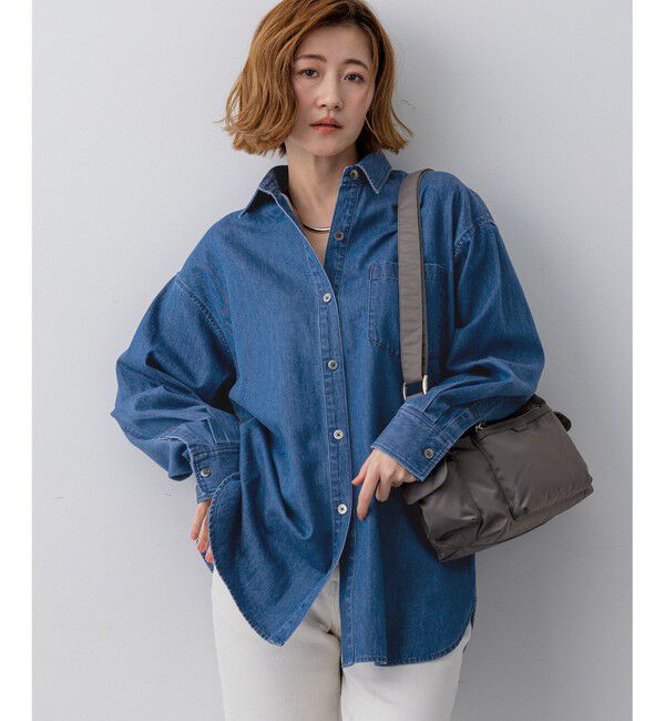 23区「ライトダンガリー デニムシャツ」|シャツ・ブラウス|ダルブルー系