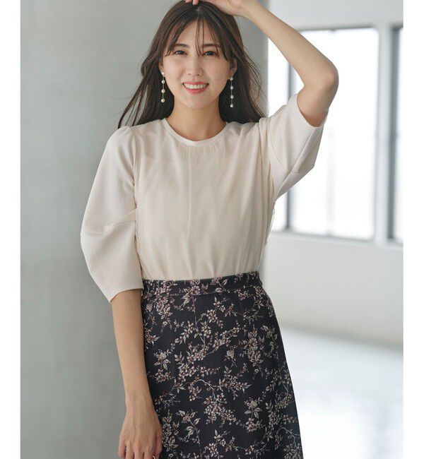 any SiS「【洗える】カットジョーゼットチュール トップス」|シャツ・ブラウス|アイボリー