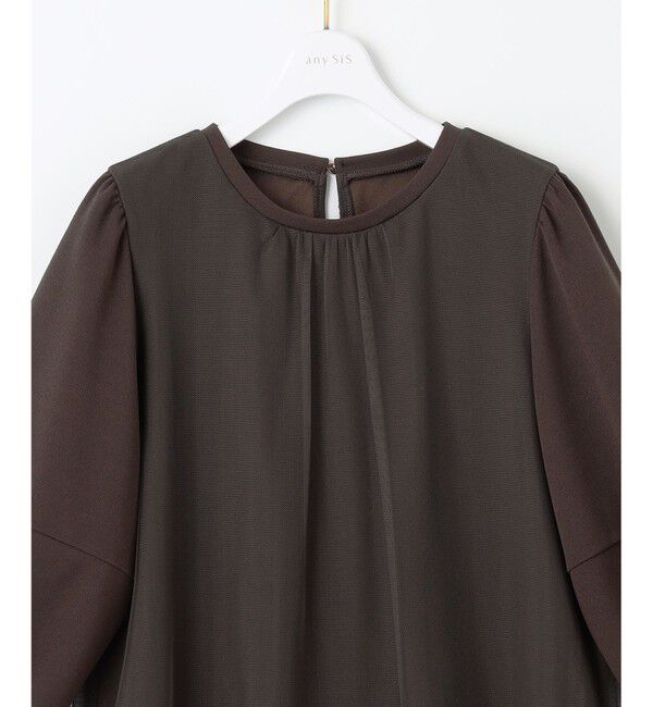 any SiS「【洗える】カットジョーゼットチュール トップス」|シャツ・ブラウス|