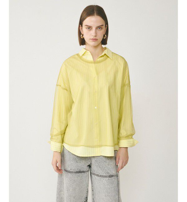 Diagram「チュールレイヤードシャツ」|シャツ・ブラウス|イエロー