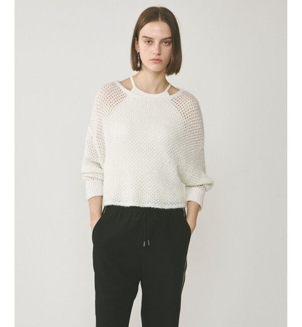  「スパンメッシュニットトップ」|ニット・セーター|