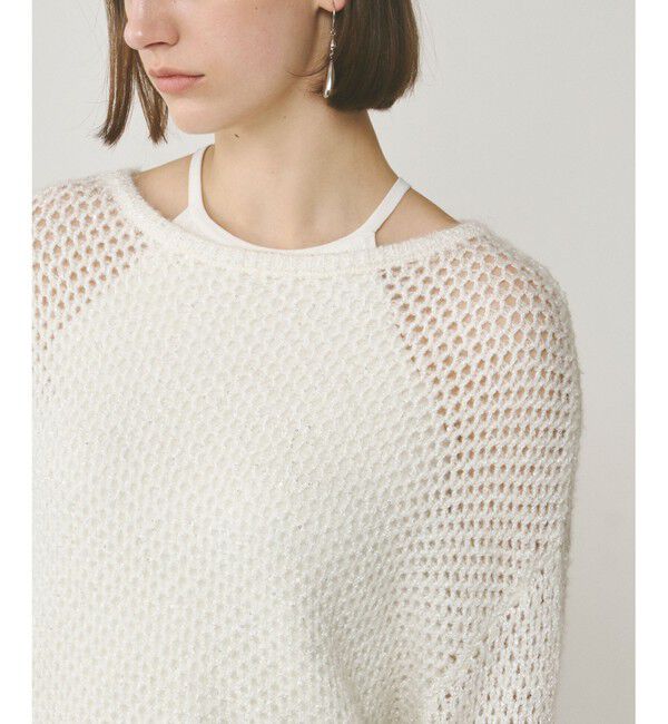  「スパンメッシュニットトップ」|ニット・セーター|