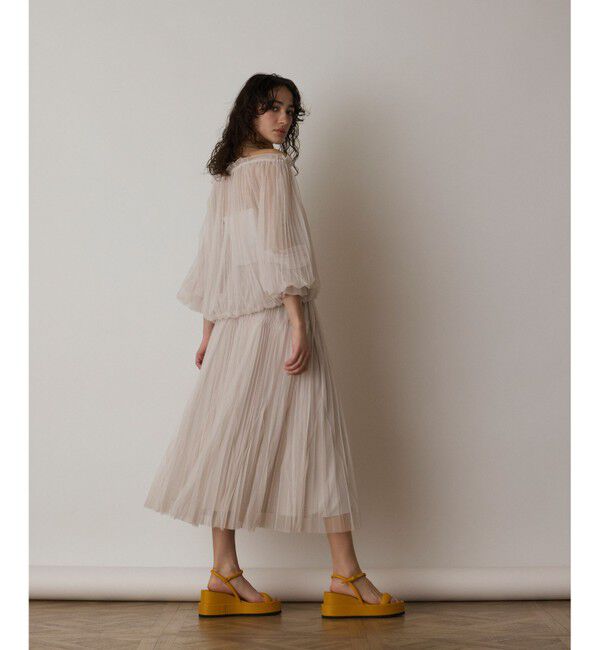  「チュールプリーツトップ」|シャツ・ブラウス|