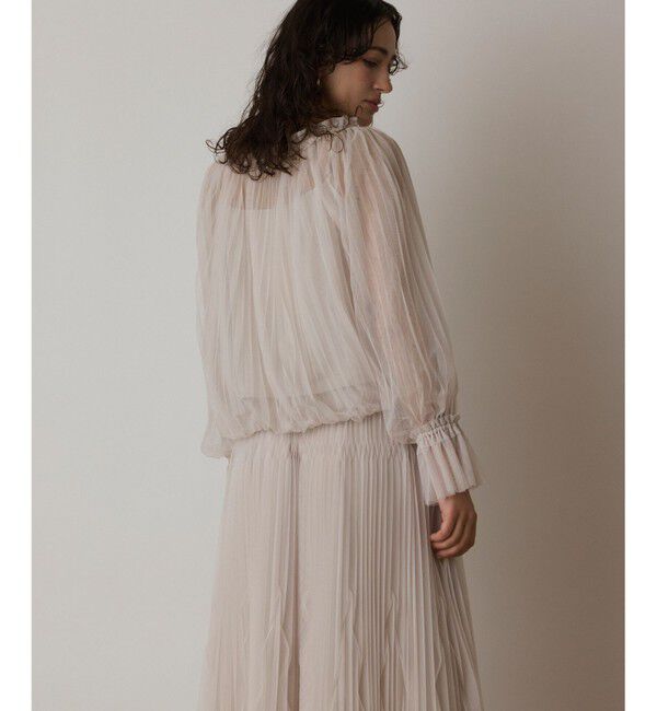  「チュールプリーツトップ」|シャツ・ブラウス|