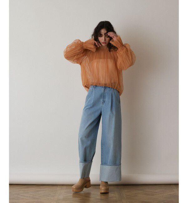  「チュールプリーツトップ」|シャツ・ブラウス|