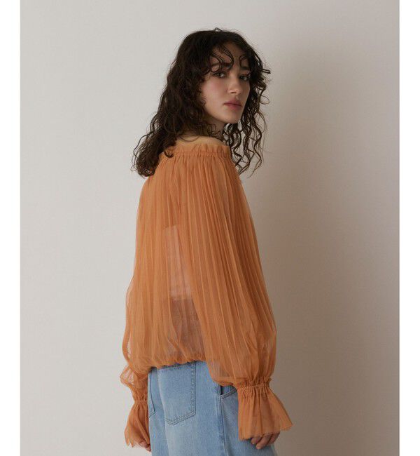  「チュールプリーツトップ」|シャツ・ブラウス|