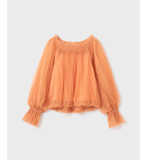  「チュールプリーツトップ」|シャツ・ブラウス|