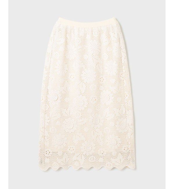 GRACE CONTINENTAL「クロシュ刺繍スカート」|スカート|