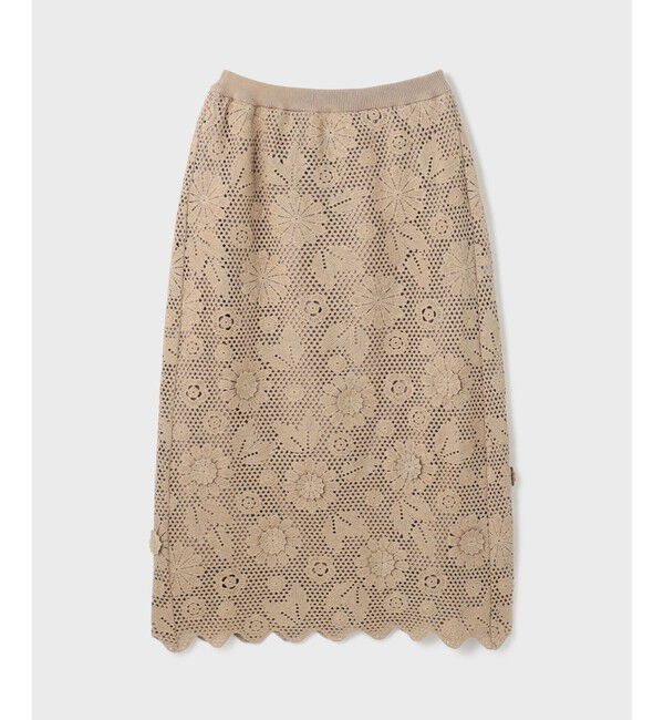 GRACE CONTINENTAL「クロシュ刺繍スカート」|スカート|