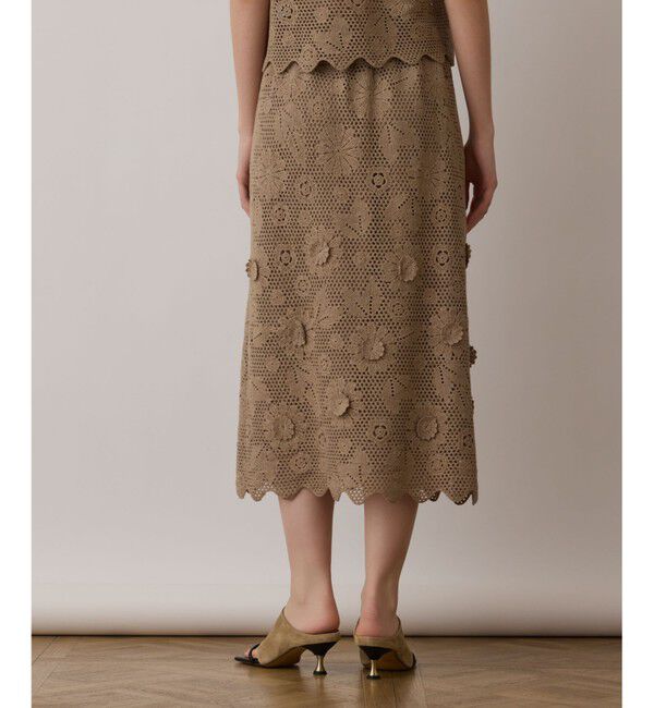 GRACE CONTINENTAL「クロシュ刺繍スカート」|スカート|