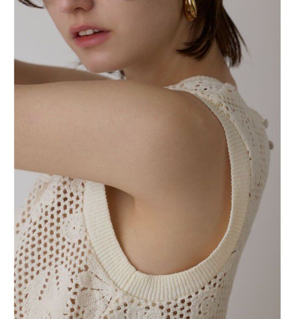 GRACE CONTINENTAL「クロシュ刺繍トップ」|Tシャツ・カットソー|