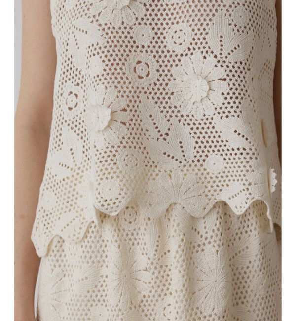 GRACE CONTINENTAL「クロシュ刺繍トップ」|Tシャツ・カットソー|