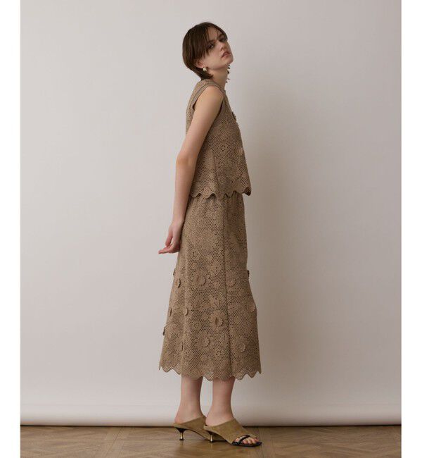 GRACE CONTINENTAL「クロシュ刺繍トップ」|Tシャツ・カットソー|