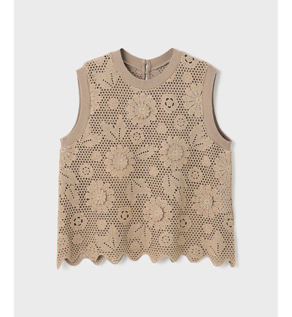 GRACE CONTINENTAL「クロシュ刺繍トップ」|Tシャツ・カットソー|