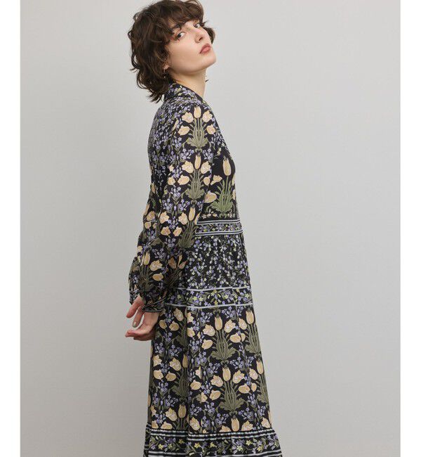 GRACE CONTINENTAL「フラワーパターンプリントワンピース」|ワンピース|